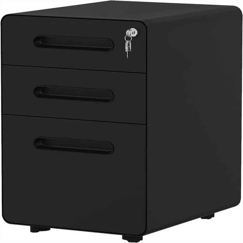 3-Drawer Rolling File Cabinet - 19"D x 15"W x 23"H