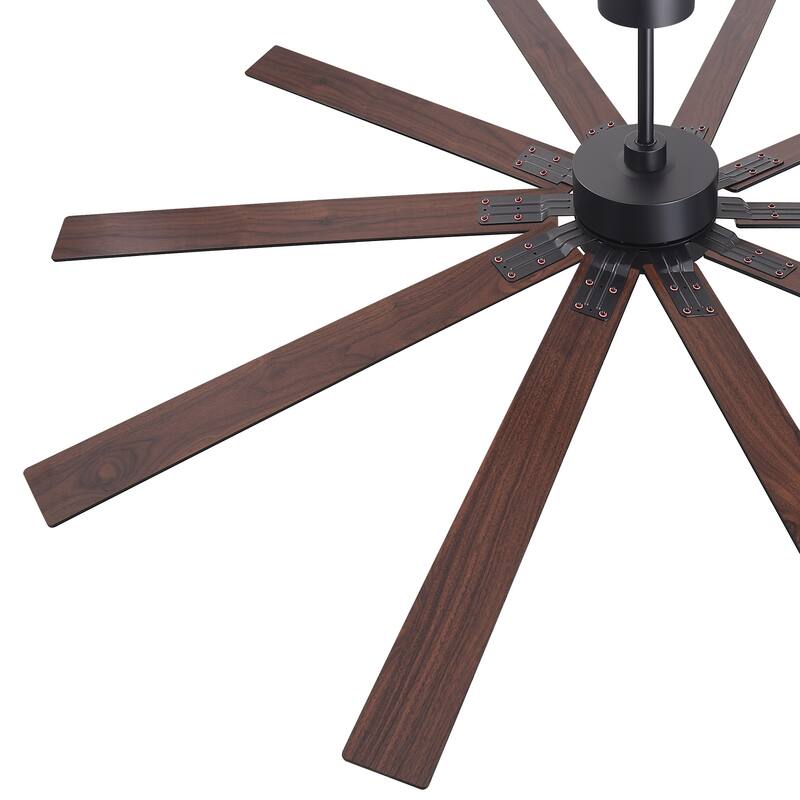 84-Inch Reversible 10-Blade Ceiling Fan with Light Kit and Remote