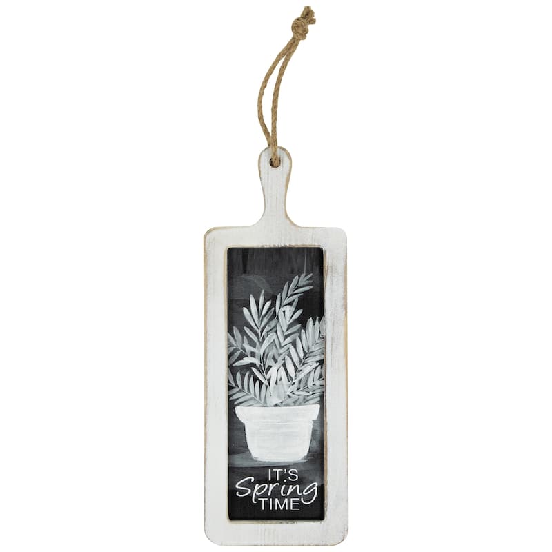 It's Spring Time Floral Cutting Board Wall Decoration - 10.5"