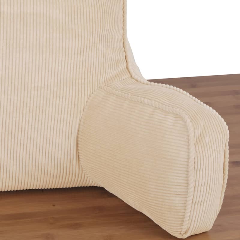 Cotton Corduroy Lounger Bed Rest Pillow Adjustable DIY Filling