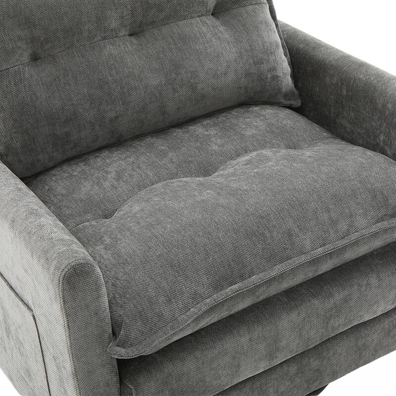 Chenille Swivel Accent ArmChair