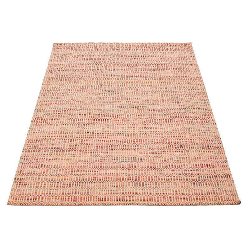 Nevada Cream, Red Kilim 5'3" x 7'7" - 5'3 x 7'7