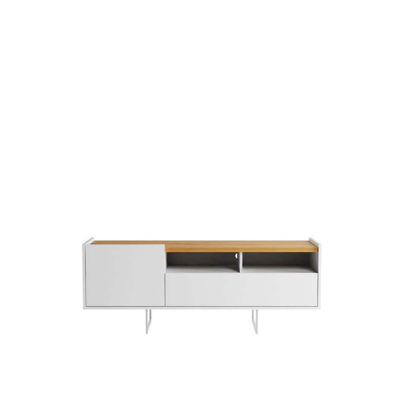 Winston 53 In. 4 Shelf Media Cabinet Console - White