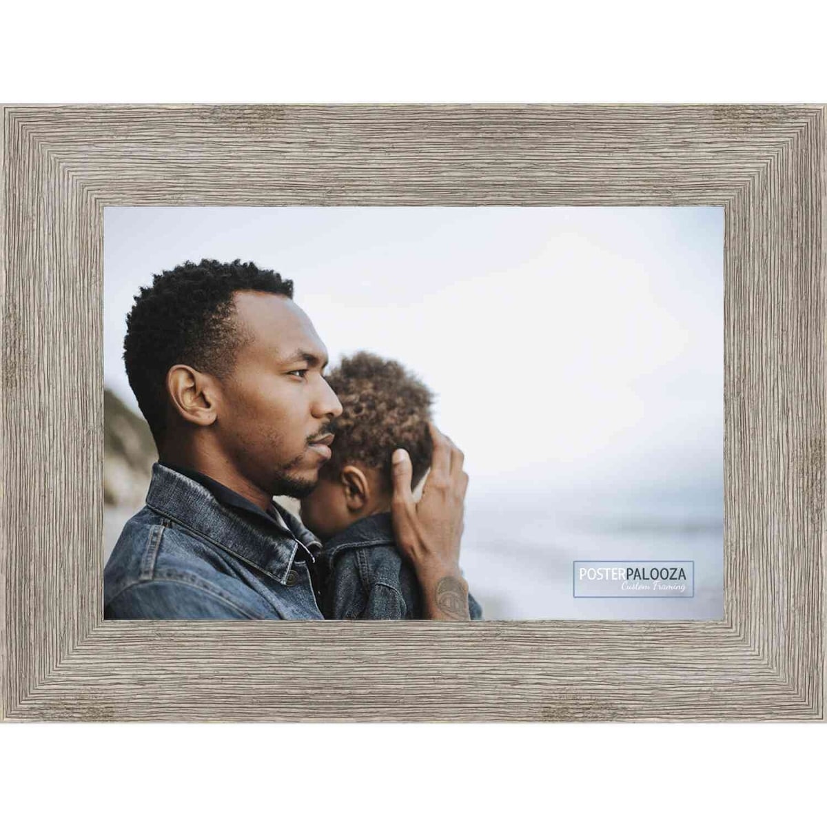 DesignOvation Kieva Solid Wood Picture Frames, Distressed Gray 11x14 Matted to 8x10, Pack of 4