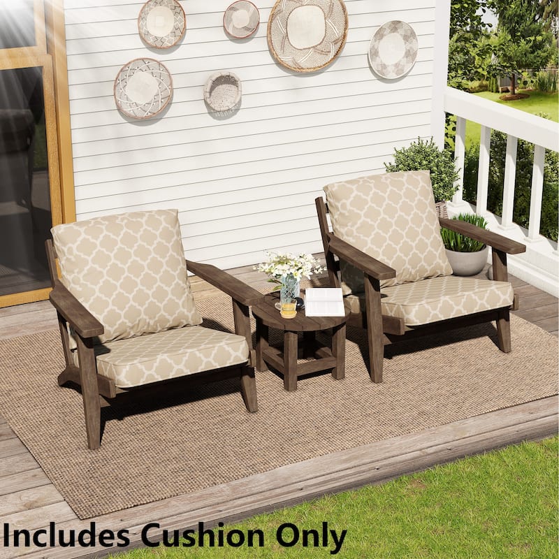 21 W x 22 D in. Deep Seat Outdoor Cushion Set by Crestlive Products