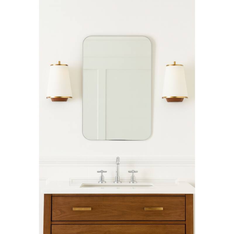 Varaluz Desert Flyer 2-Light Wall Sconce - Satin Brass/Medium Walnut