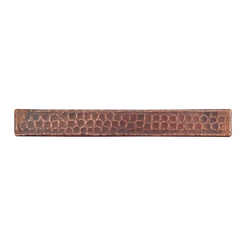 1" x 8" Hammered Copper Tile - Quantity 4 (T18DBH_PKG4)