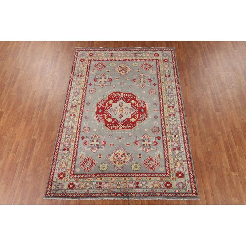 Kazak Oriental Area Rug Handmade Traditional Bedroom Wool Carpet - 6'9" x 9'9"