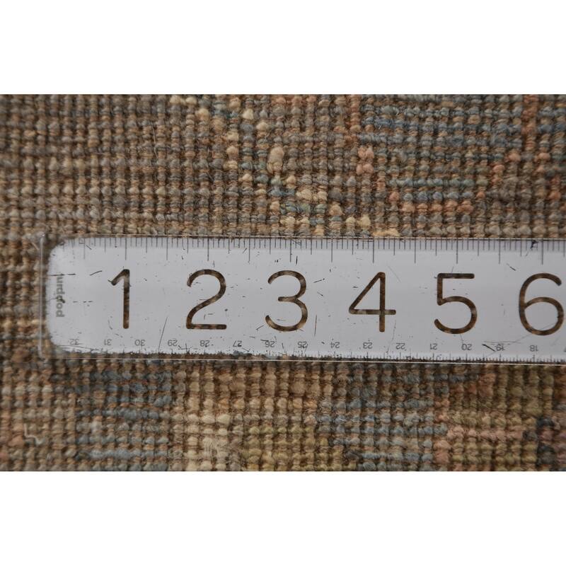 Hand Knotted Oriental 100% Wool Carpet Transitional All-Over Greys & Charcoal Oushak Area Rug - 11' 10'' X 8' 9''