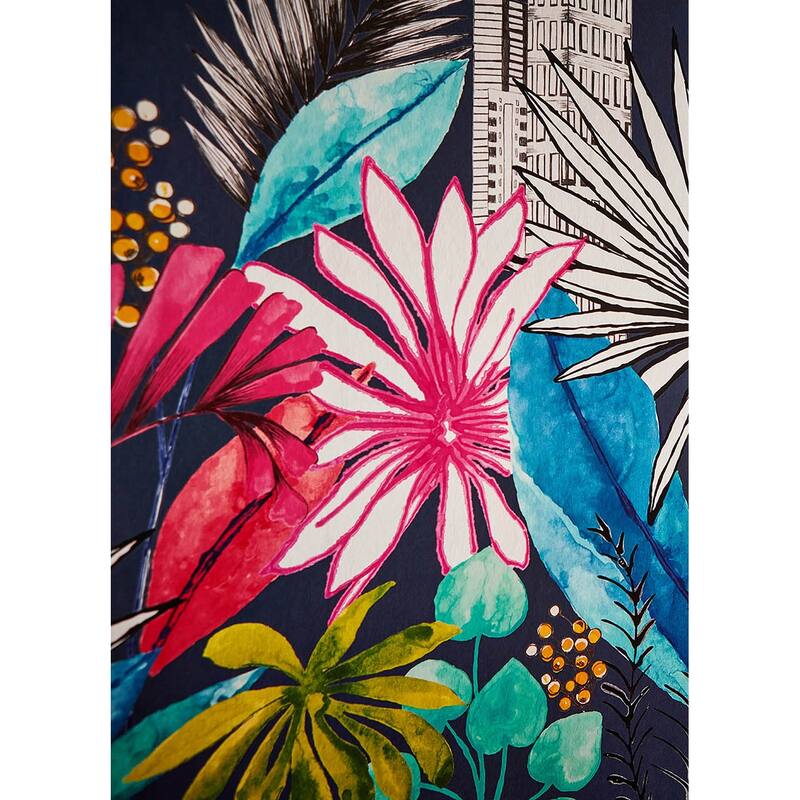 Sierra Indigo Urban Tropic Wallpaper