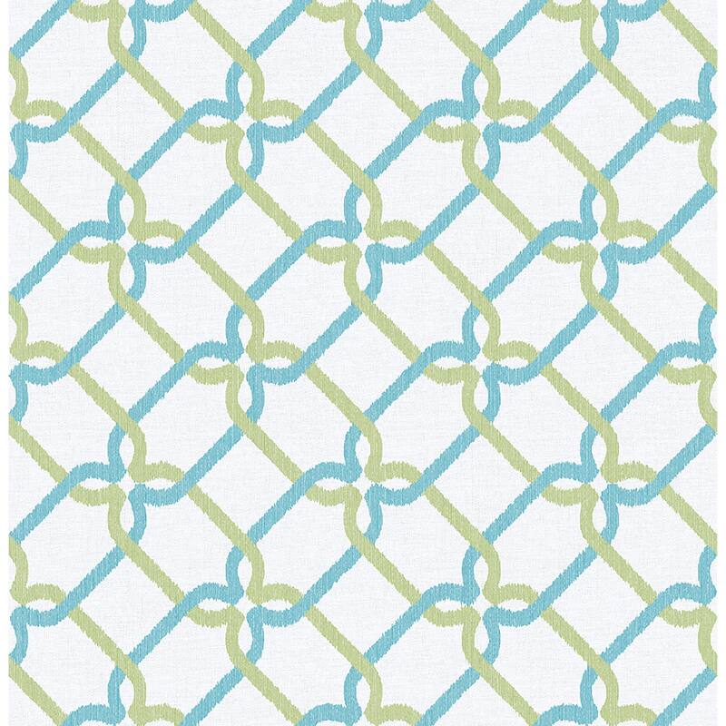 A-Street Prints Palladian Teal Links Wallpaper