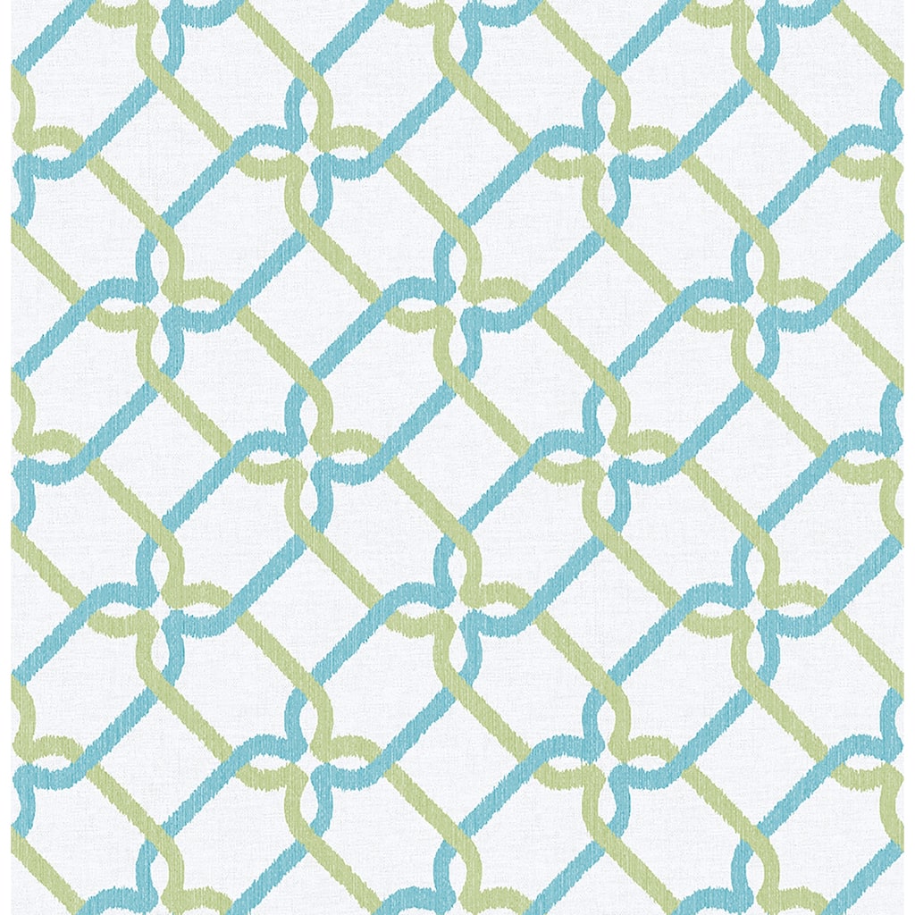 A-Street Prints Palladian Teal Links Wallpaper