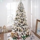 Skylar Snow Flocked Christmas Tree Prelit, Realistic Alaskan Pine ...