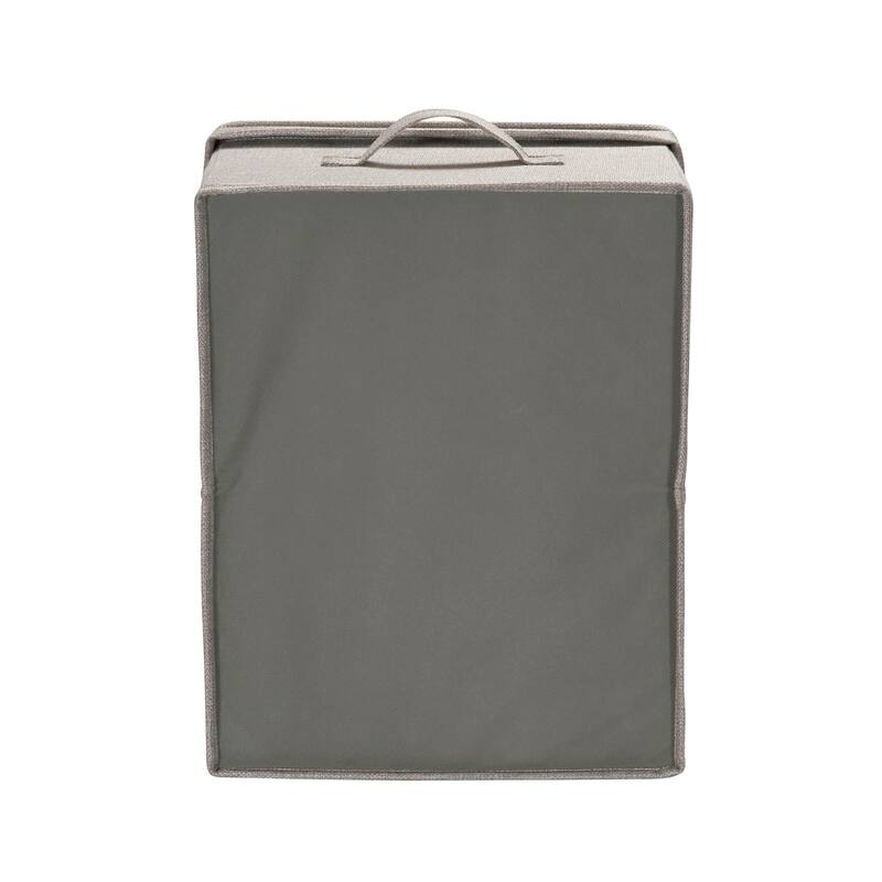 Household Essentials Canvas Storage Bins with Removable Lids (Set of 2)