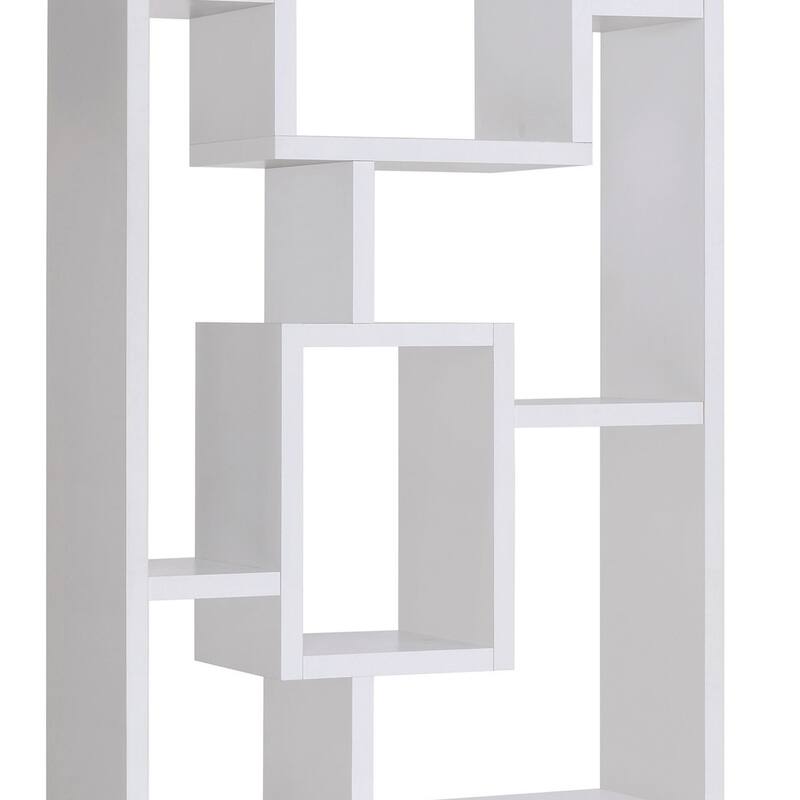 Fantastic Geometric Cubed Rectangular bookcase, White