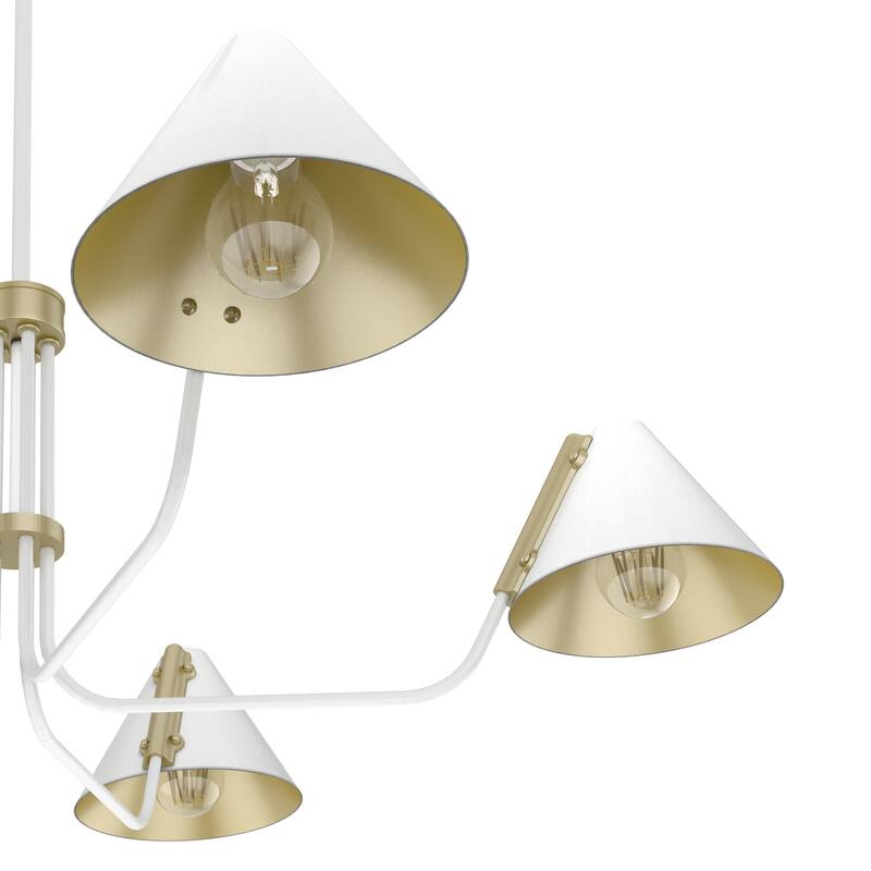 Hunter Grove Isle 5-Light Chandelier, Dining Room, Entry, Mid-Century Modern, Geometric