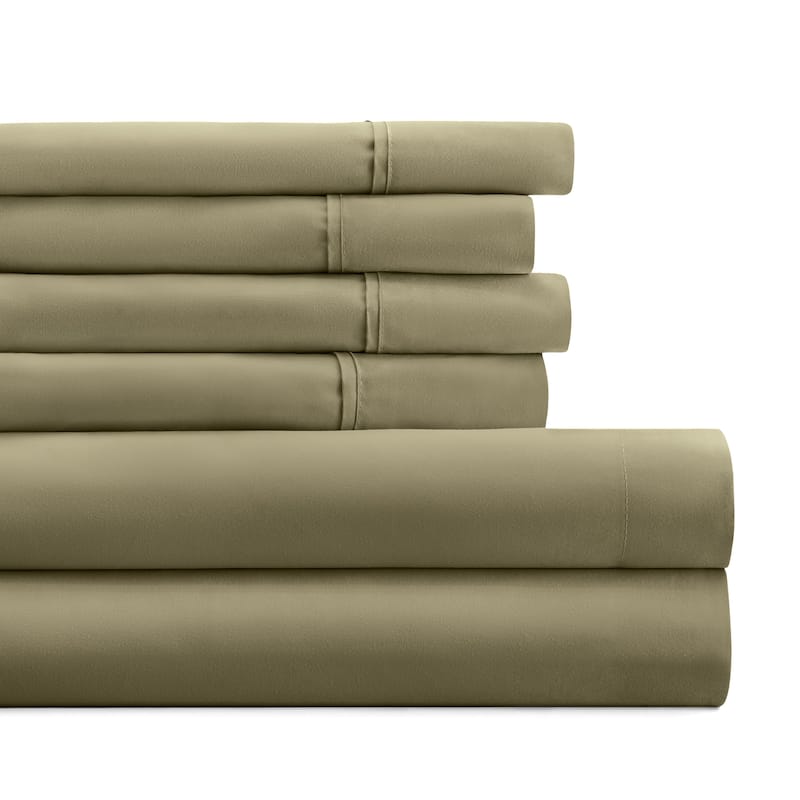 Becky Cameron Double Brushed Deep Pocket 6 Piece Sheet Set