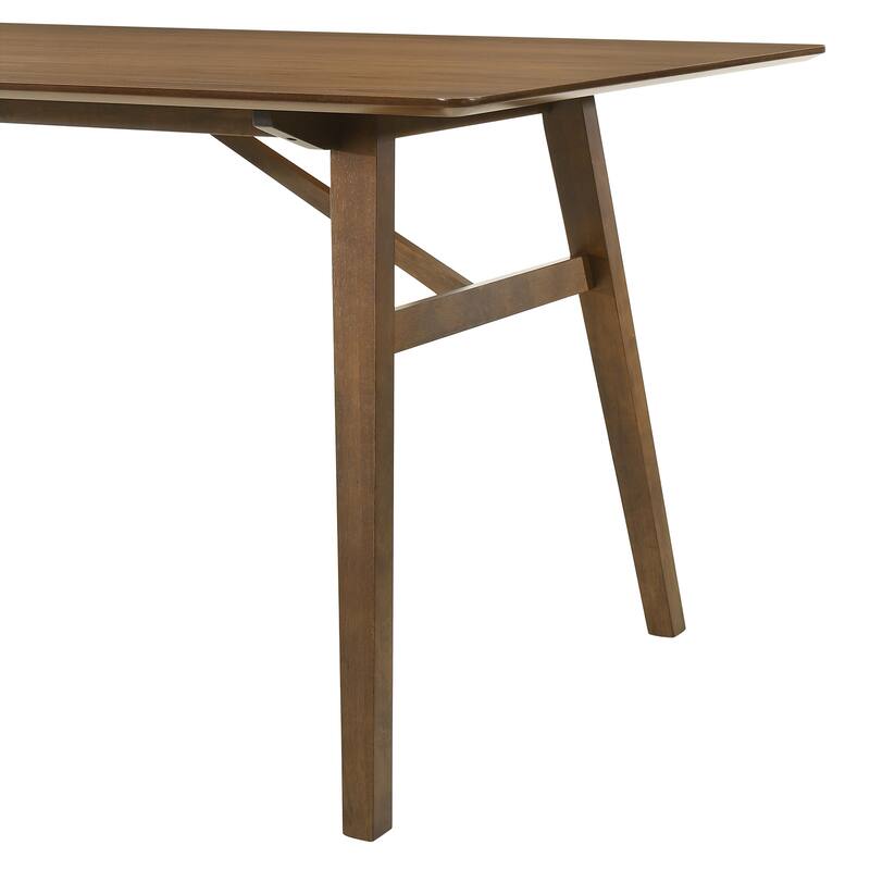 Channell Black or Walnut Wood 6 Piece Dining Set with Upholstered Chairs and Bench
