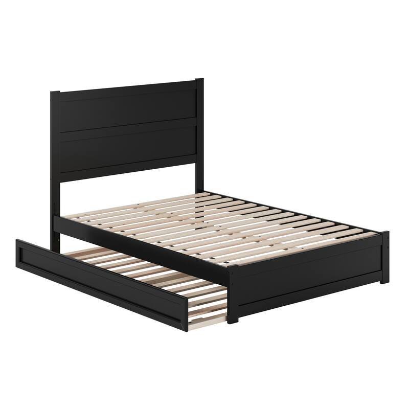 Aveline Wood Platform Bed with Matching Footboard & Trundle