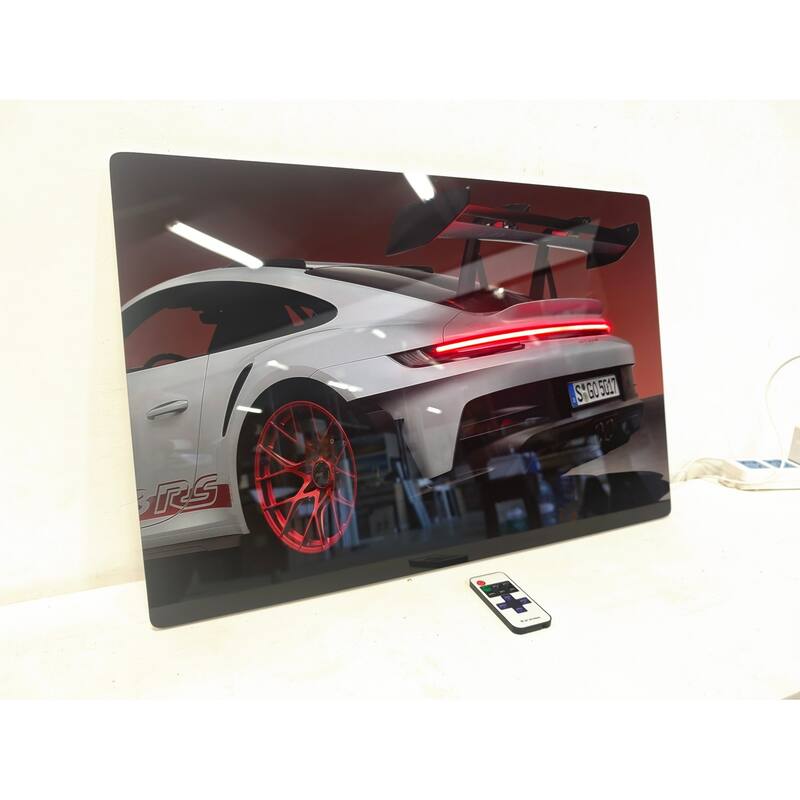 Sports Car LED Wall Art - Acrylic UV Printed Light Up Picture with Remote Control, Modern Illuminated Wall Decoration - 10 x 16