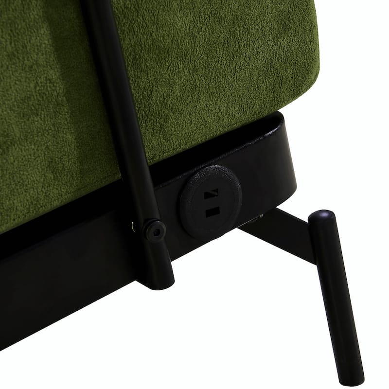 Modern Loveseat Sofa 59" Sofa Couch 2-Seater with Flexible USB Ports and Unique Cylindrical Armrests