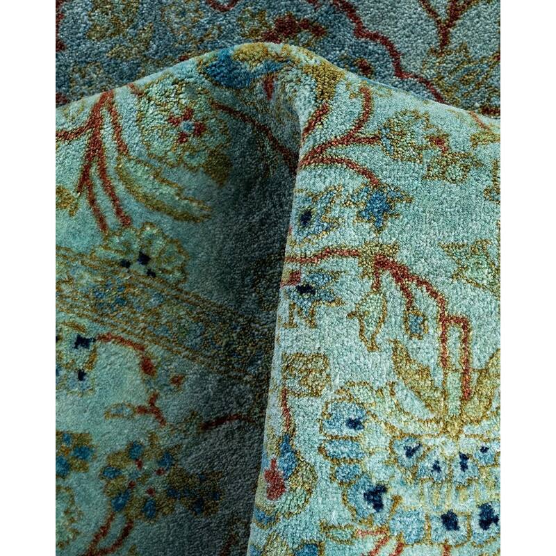 Contemporary Overdyed Wool Hand Knotted Area Rug - 3' 4" x 5' 6"