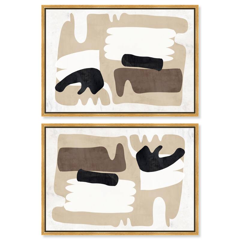 Contained Gesture I Canvas by Art Remedy - 24" x 24" - Gold