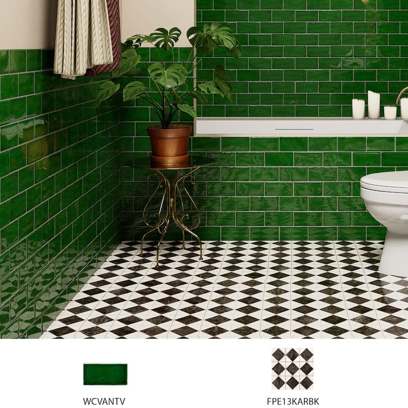 Merola Tile Viva Antic Verde 3" x 6" Ceramic Wall Tile