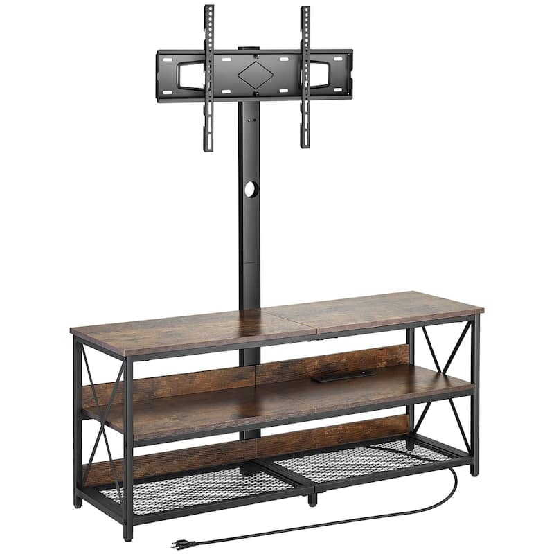 TV Stand with Mount, 48" Adjustable Console for 75-inch TVs - 47.2 x 14.0 x 20.1 in