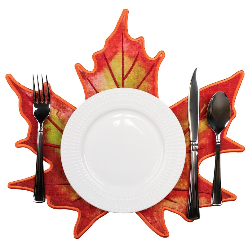 Maple Leaf Fall Harvest Placemats - 14.75" - Set of 4