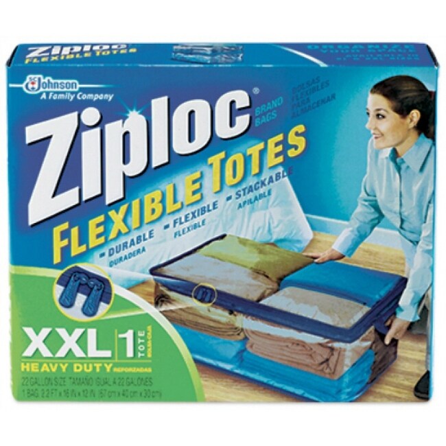 Ziploc 70162 Flexible Storage Tote, XX-Large, 22-Gallon