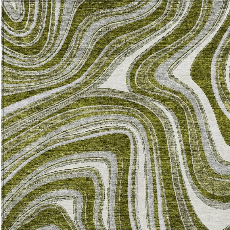 HomeRoots Abstract Transitional Rectangle Outdoor Rug