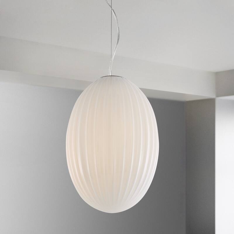 Light Society Opal 12" Glass Pendant Light