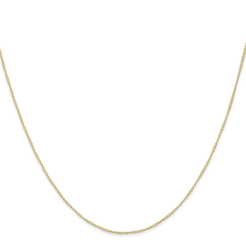 Curata 10k Yellow Gold 0.5mm Carded Curb Chain Necklace (Spring-ring) Options: 16 18 20 24