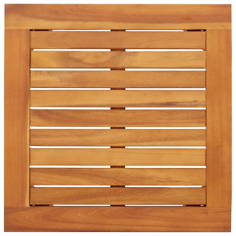 vidaXL 6 Piece Garden Dining Set with Cushions Solid Wood Acacia - 17.7 x 17.7 x 15