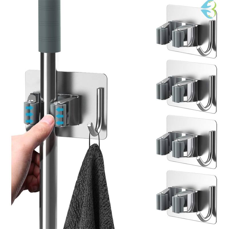 Mop Broom Organizer Wall Mounted