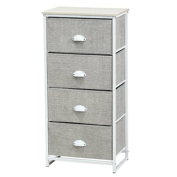 Shop Gymax 4 Drawers Dresser Chest Storage Tower Side Table