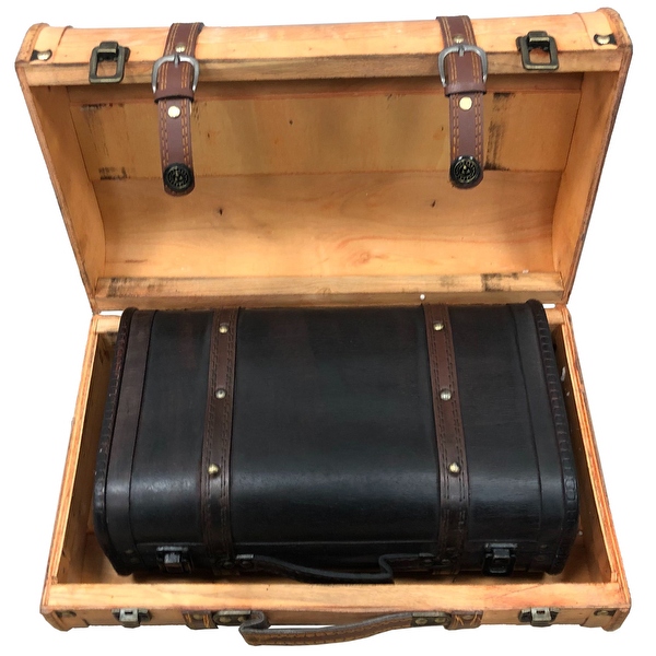 Carbon Loft Lochhead Vintage Decorative Suitcase Set of 3 On