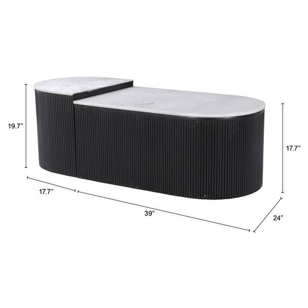 Ormara Coffee Table Set White & Black