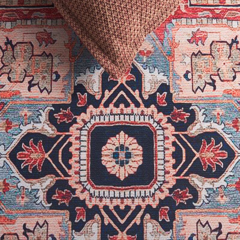 SAFAVIEH Tucson Kersten Machine Washable Slip Resistant Printed Rug