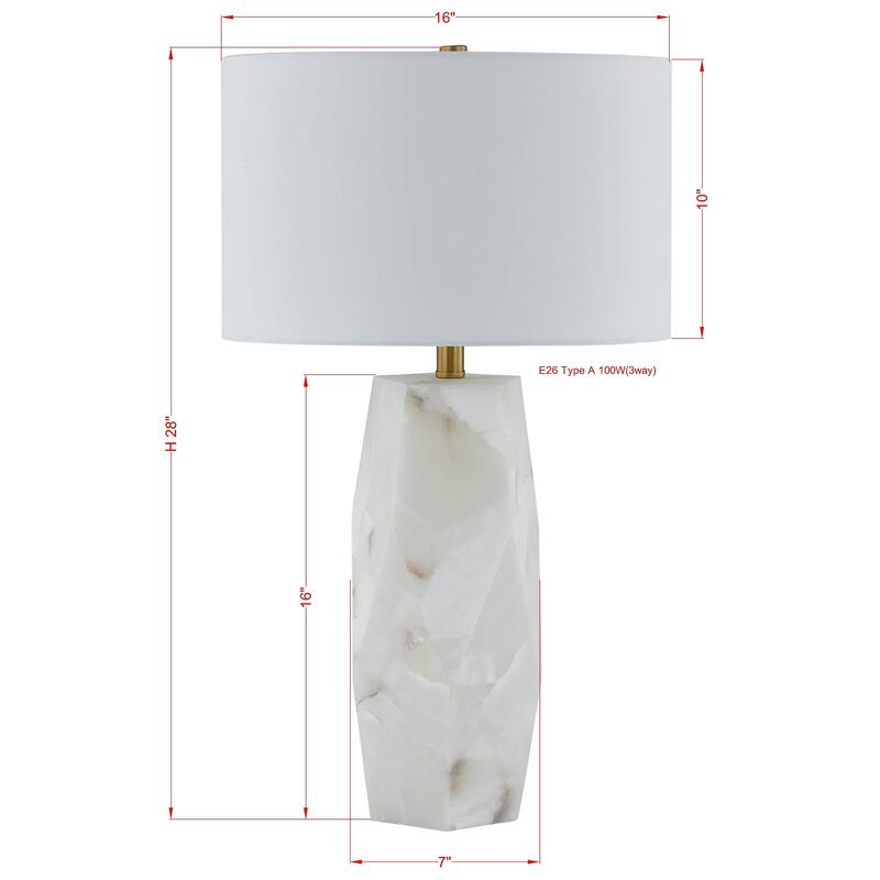 Audrey 28" Table Lamp with Linen Shade, White