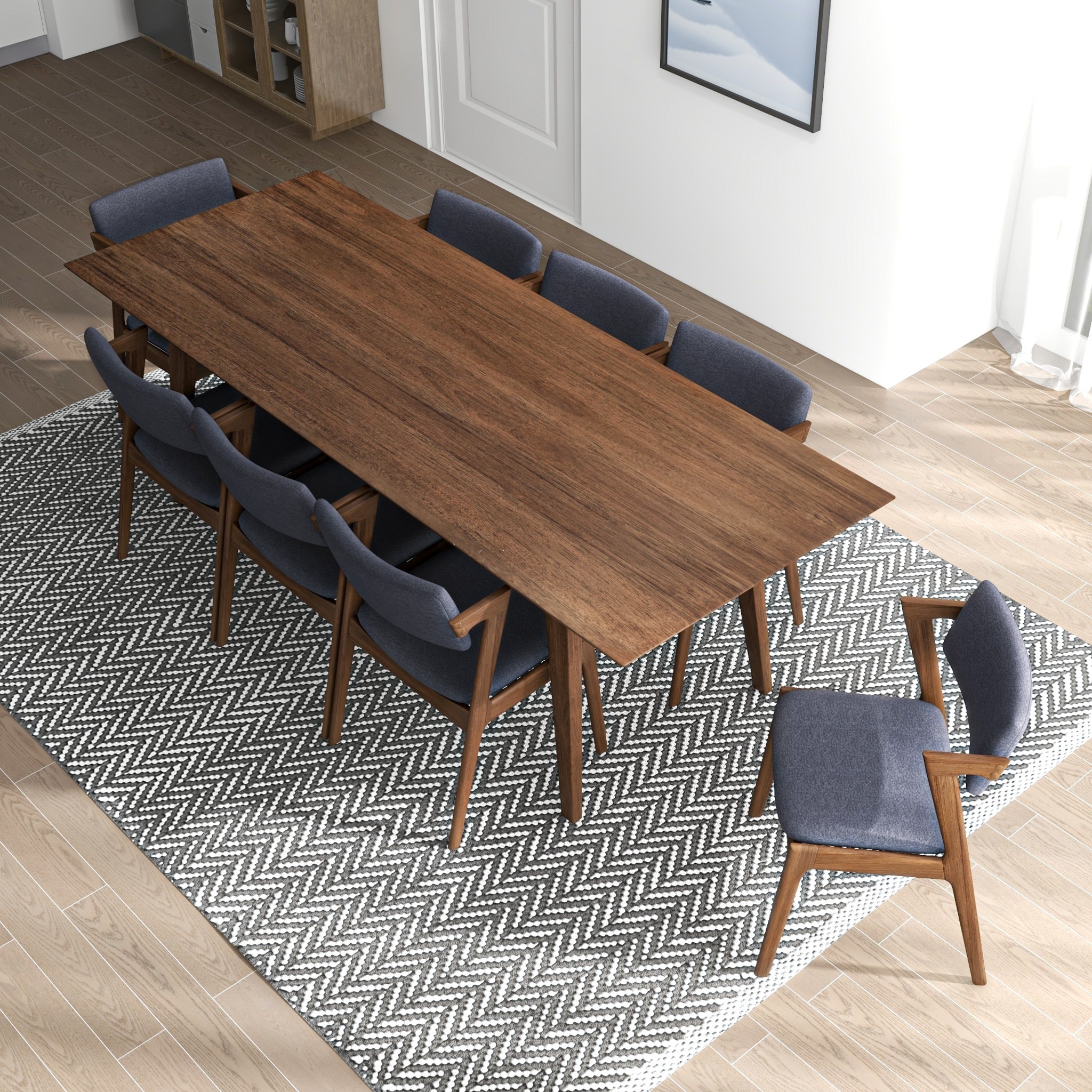 Mid century modern 9 piece dining set store