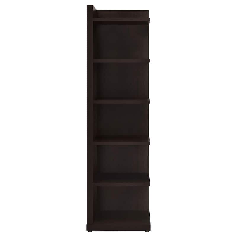Cappuccino 6-tier Corner Bookcase