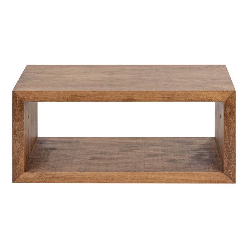 Kate and Laurel Holt Open Cubby Wooden Floating Wall Shelf