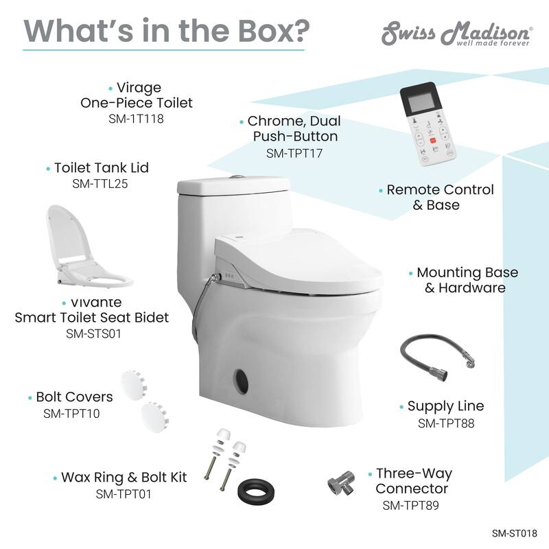 Virage One-Piece Toilet with Vivante Smart Seat