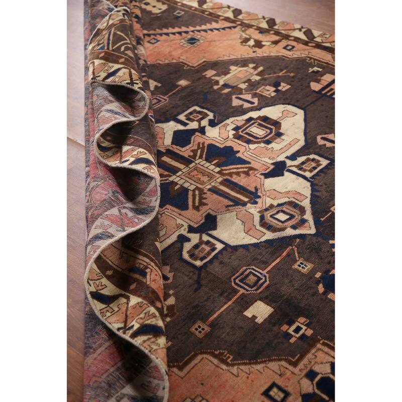 Hand Knotted Oriental 100% Wool Carpet Traditional Tribal Coral Bakhtiari Area Rug - 10' 6'' X 6' 6''