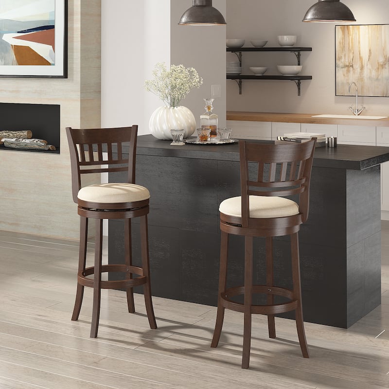 Rovinj Lattice Back 29"H Swivel Bar Stool - Lattice-Back