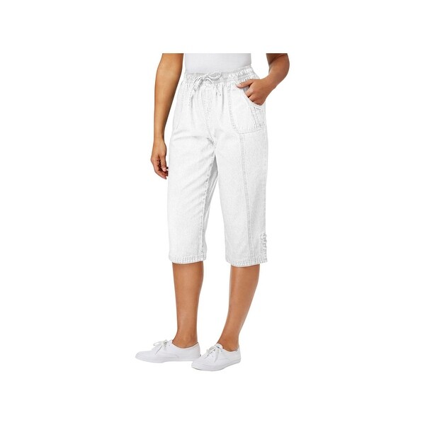 karen scott elastic waist shorts