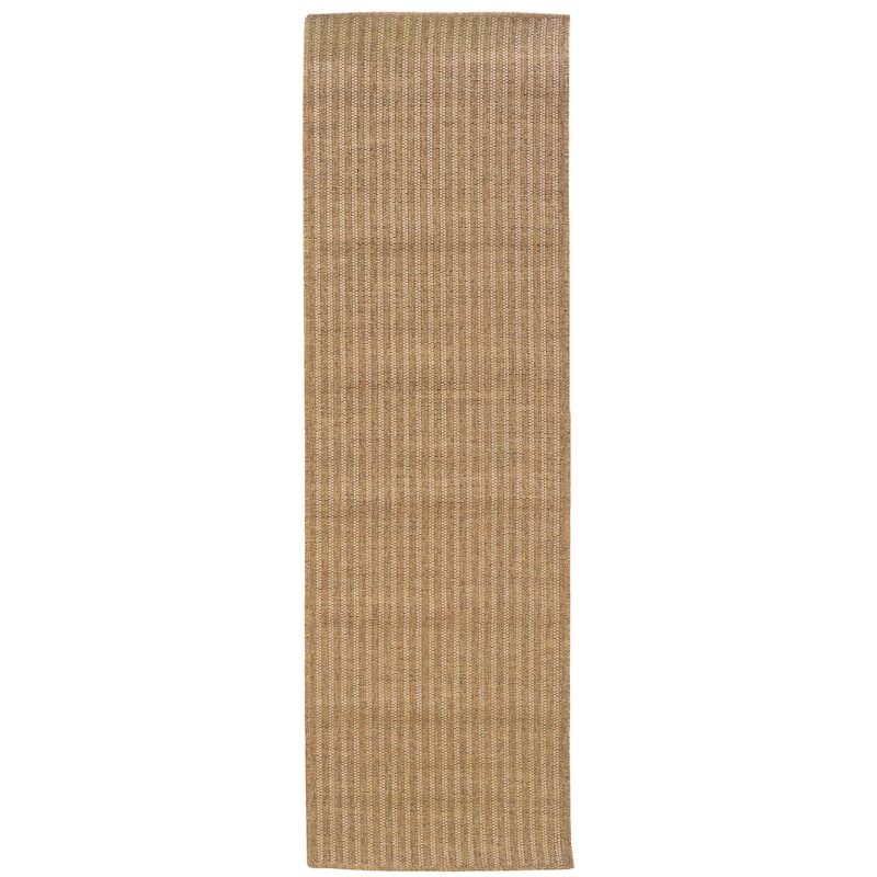 Vista Home Kauai Verticle Stripes Indoor-Outdoor Light Brown Rug.