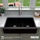 preview thumbnail 10 of 51, Karran Retrofit Apron-Front Quartz Double Bowl Kitchen Sink